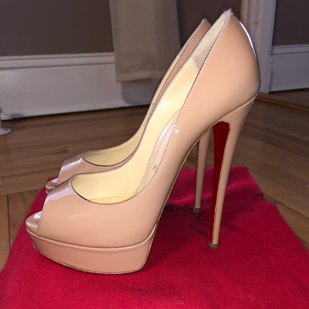 Authentic Christian Louboutin Lady Peep 38.5